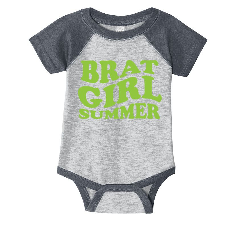 Brat Girl Summer Cute Retro Summer Infant Baby Jersey Bodysuit