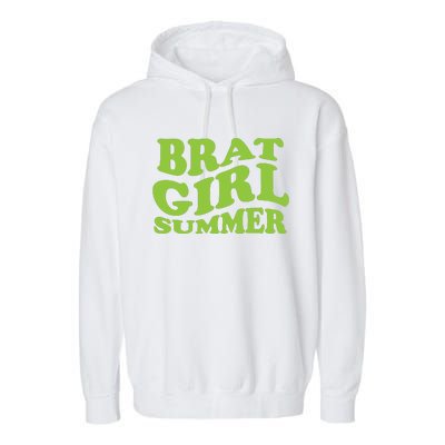 Brat Girl Summer Cute Retro Summer Garment-Dyed Fleece Hoodie