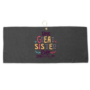 Best Great Sister Ever Cute Arrow Family Blessing Gift Large Microfiber Waffle Golf Towel