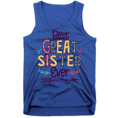 Best Great Sister Ever Cute Arrow Family Blessing Gift Tank Top