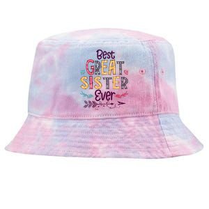 Best Great Sister Ever Cute Arrow Family Blessing Gift Tie-Dyed Bucket Hat