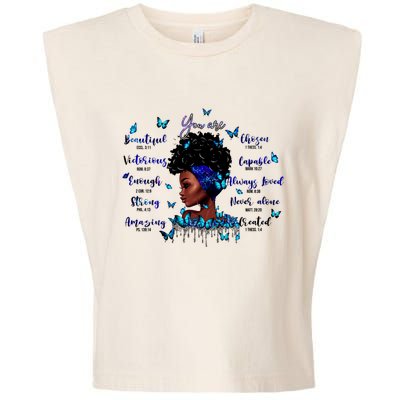 Black God Says I Am Afro Christian Religious Gift Funny Gift Garment-Dyed Women's Muscle Tee