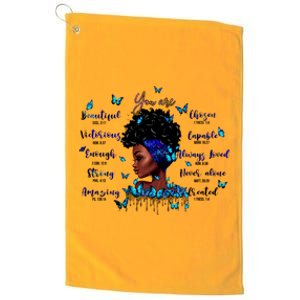 Black God Says I Am Afro Christian Religious Gift Funny Gift Platinum Collection Golf Towel