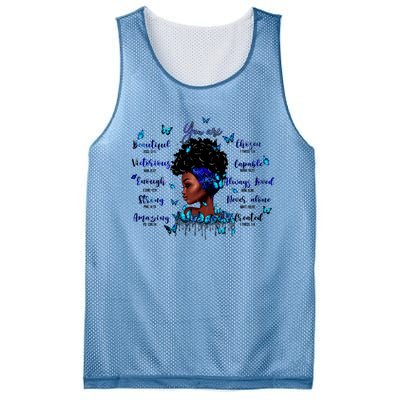 Black God Says I Am Afro Christian Religious Gift Funny Gift Mesh Reversible Basketball Jersey Tank