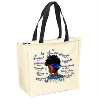 Black God Says I Am Afro Christian Religious Gift Funny Gift Zip Tote Bag