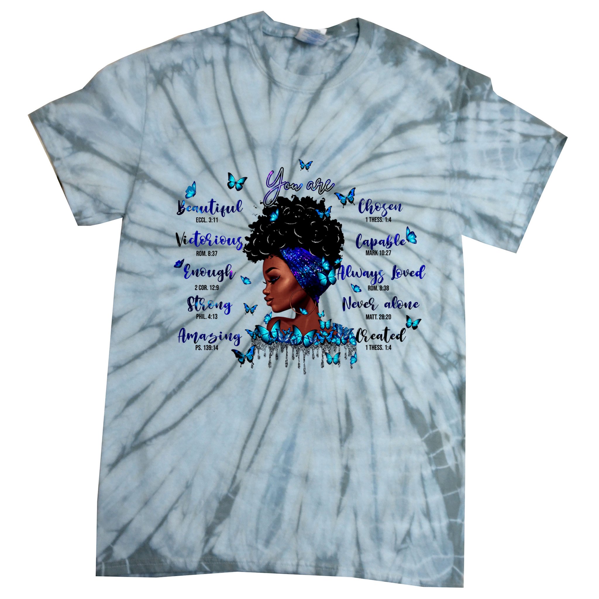 Black God Says I Am Afro Christian Religious Gift Funny Gift Tie-Dye T-Shirt