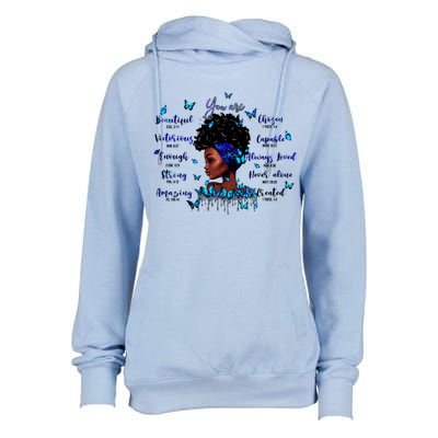 Black God Says I Am Afro Christian Religious Gift Funny Gift Womens Funnel Neck Pullover Hood