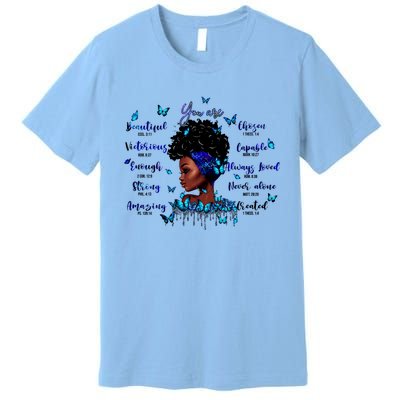 Black God Says I Am Afro Christian Religious Gift Funny Gift Premium T-Shirt