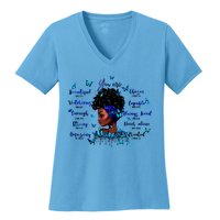 Black God Says I Am Afro Christian Religious Gift Funny Gift Women's V-Neck T-Shirt