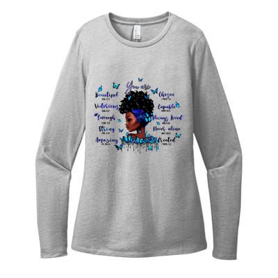 Black God Says I Am Afro Christian Religious Gift Funny Gift Womens CVC Long Sleeve Shirt