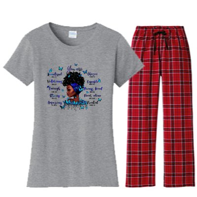 Black God Says I Am Afro Christian Religious Gift Funny Gift Women's Flannel Pajama Set