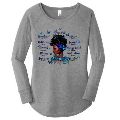 Black God Says I Am Afro Christian Religious Gift Funny Gift Women's Perfect Tri Tunic Long Sleeve Shirt