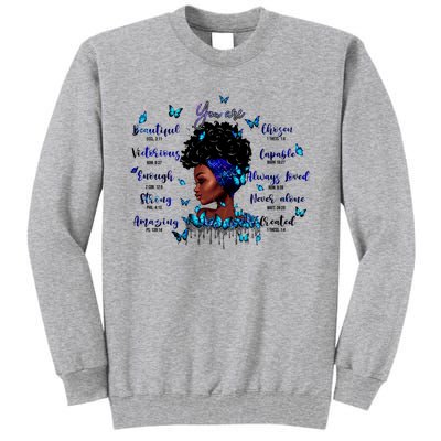 Black God Says I Am Afro Christian Religious Gift Funny Gift Tall Sweatshirt