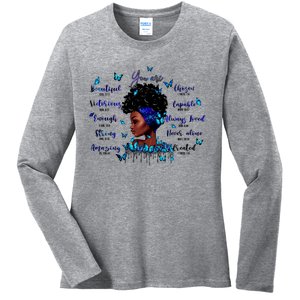 Black God Says I Am Afro Christian Religious Gift Funny Gift Ladies Long Sleeve Shirt