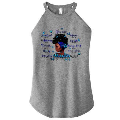 Black God Says I Am Afro Christian Religious Gift Funny Gift Women's Perfect Tri Rocker Tank