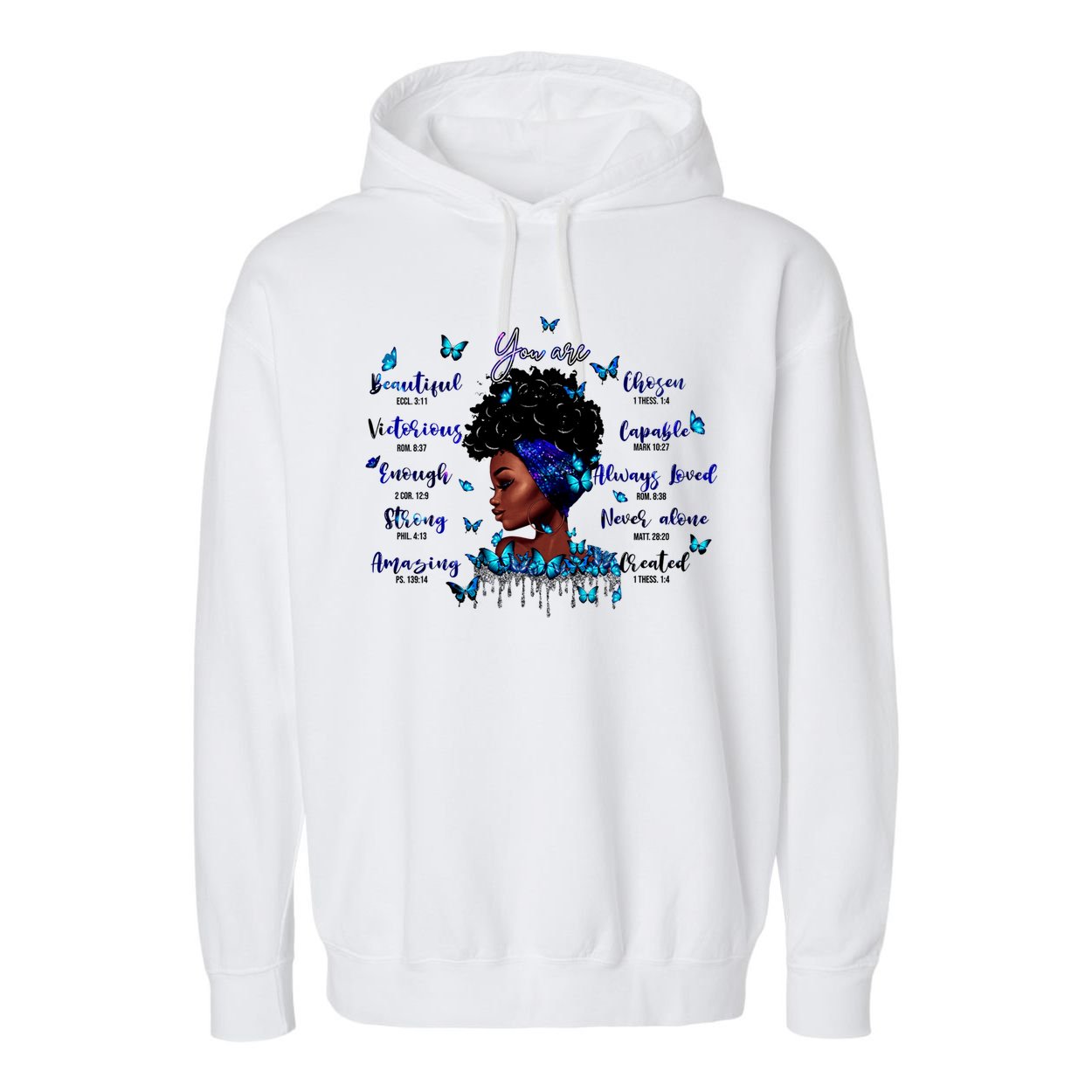 Black God Says I Am Afro Christian Religious Gift Funny Gift Garment-Dyed Fleece Hoodie