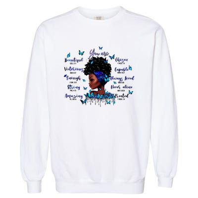 Black God Says I Am Afro Christian Religious Gift Funny Gift Garment-Dyed Sweatshirt