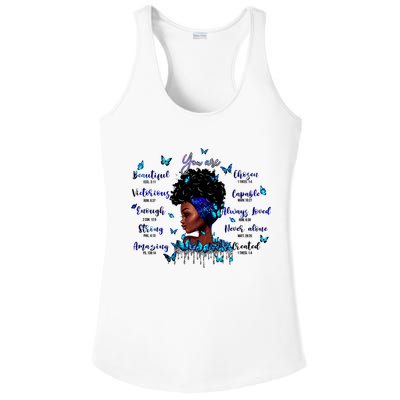 Black God Says I Am Afro Christian Religious Gift Funny Gift Ladies PosiCharge Competitor Racerback Tank