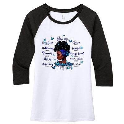 Black God Says I Am Afro Christian Religious Gift Funny Gift Women's Tri-Blend 3/4-Sleeve Raglan Shirt