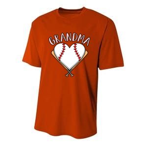 Baseball Grandma Sports Player Lover Coach Graphic Great Gift Youth Performance Sprint T-Shirt