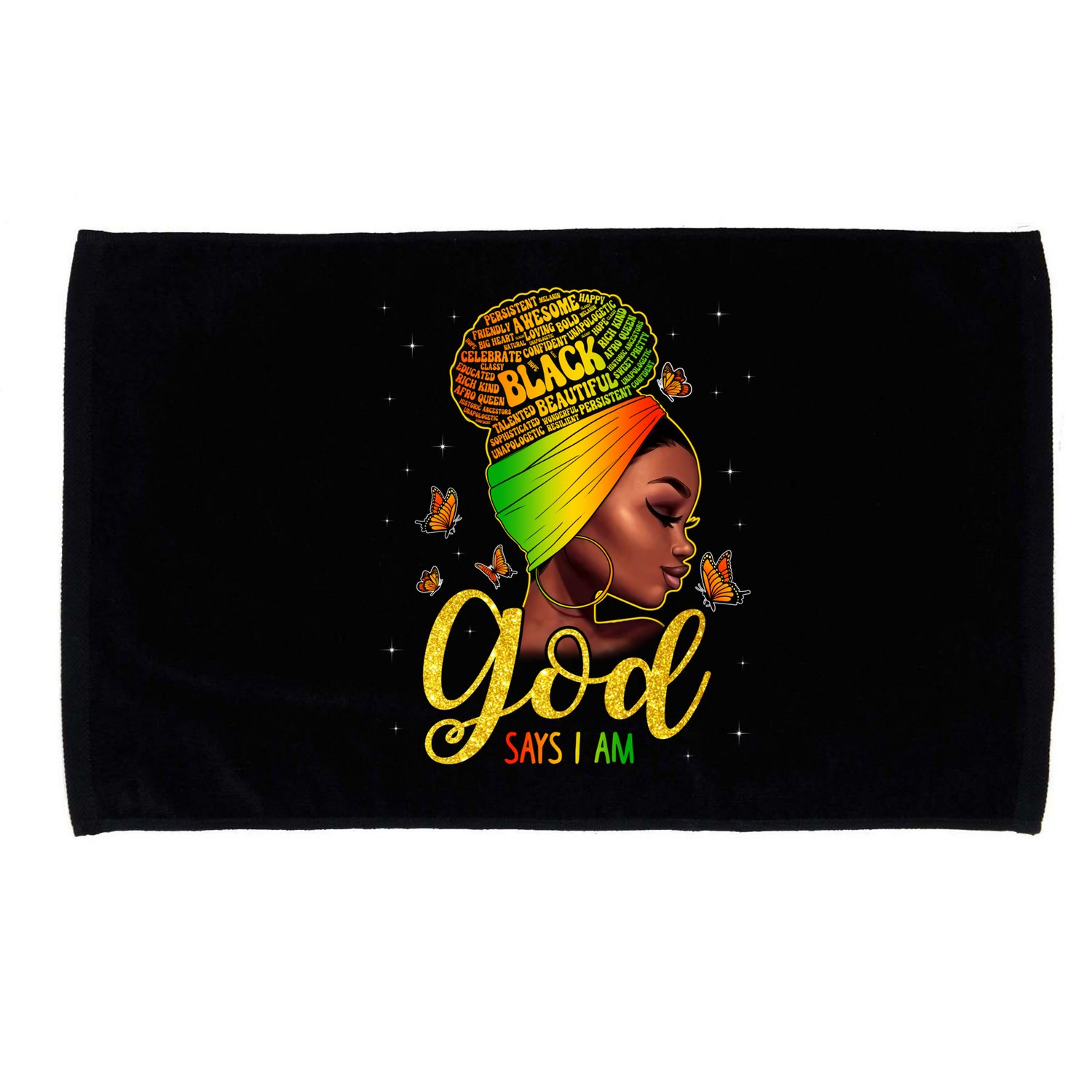 Black God Says I Am Juneteenth Black History Month Blm Gift Microfiber Hand Towel