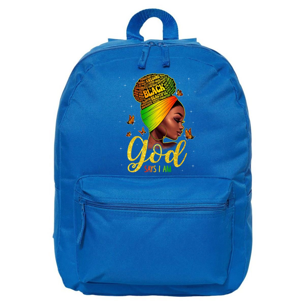 Black God Says I Am Juneteenth Black History Month Blm Gift 16 in Basic Backpack