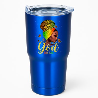 Black God Says I Am Juneteenth Black History Month Blm Gift Tumbler