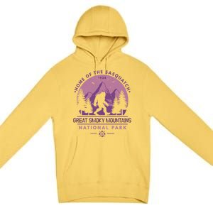 Bigfoot Great Smoky Mountain Wilderness Sasquatch Gift Premium Pullover Hoodie