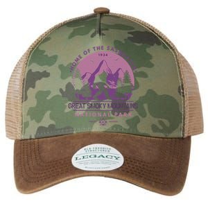 Bigfoot Great Smoky Mountain Wilderness Sasquatch Gift Legacy Tie Dye Trucker Hat