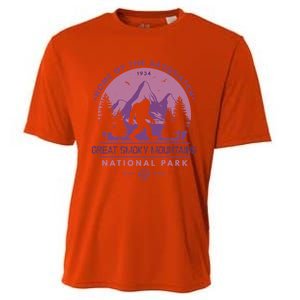 Bigfoot Great Smoky Mountain Wilderness Sasquatch Gift Cooling Performance Crew T-Shirt