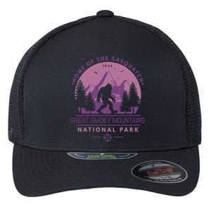 Bigfoot Great Smoky Mountain Wilderness Sasquatch Gift Flexfit Unipanel Trucker Cap