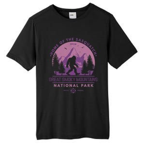 Bigfoot Great Smoky Mountain Wilderness Sasquatch Gift Tall Fusion ChromaSoft Performance T-Shirt