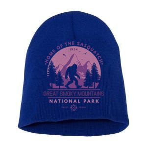 Bigfoot Great Smoky Mountain Wilderness Sasquatch Gift Short Acrylic Beanie