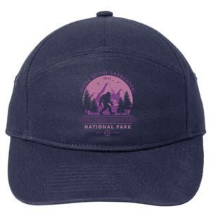 Bigfoot Great Smoky Mountain Wilderness Sasquatch Gift 7-Panel Snapback Hat