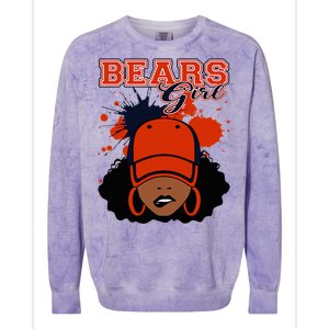 Bears Girl Sports Fan Team Spirit Colorblast Crewneck Sweatshirt