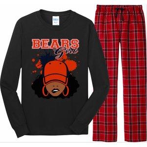 Bears Girl Sports Fan Team Spirit Long Sleeve Pajama Set