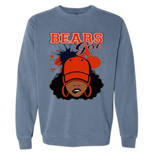 Bears Girl Sports Fan Team Spirit Garment-Dyed Sweatshirt