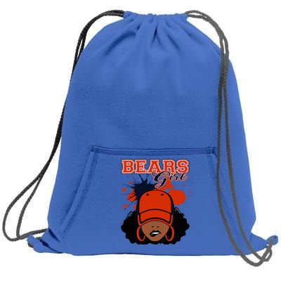 Bears Girl Sports Fan Team Spirit Sweatshirt Cinch Pack Bag