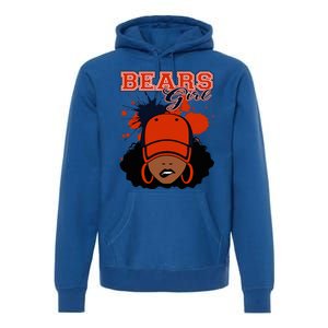 Bears Girl Sports Fan Team Spirit Premium Hoodie