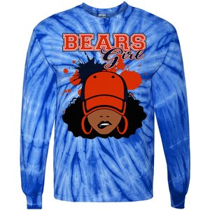 Bears Girl Sports Fan Team Spirit Tie-Dye Long Sleeve Shirt