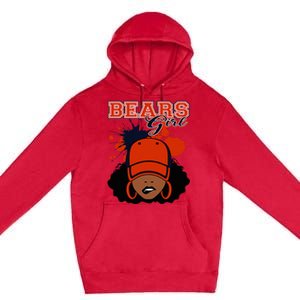 Bears Girl Sports Fan Team Spirit Premium Pullover Hoodie