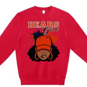 Bears Girl Sports Fan Team Spirit Premium Crewneck Sweatshirt