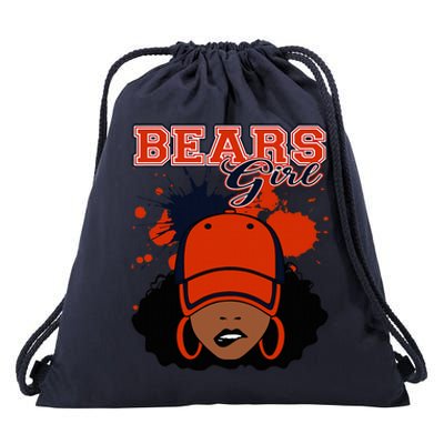 Bears Girl Sports Fan Team Spirit Drawstring Bag