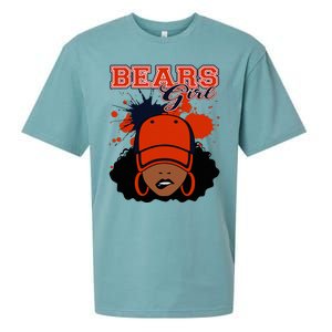 Bears Girl Sports Fan Team Spirit Sueded Cloud Jersey T-Shirt