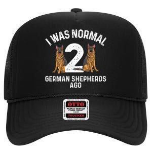 Best German Shepherd Art Women Dog Lover German Shepherd High Crown Mesh Back Trucker Hat