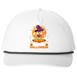 Boo Ghost Scary Pumpkin Moon Witch Fennec Fox Halloween Gift Snapback Five-Panel Rope Hat