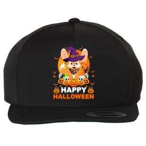 Boo Ghost Scary Pumpkin Moon Witch Fennec Fox Halloween Gift Wool Snapback Cap