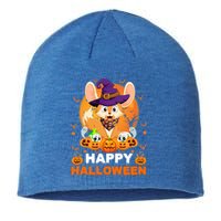 Boo Ghost Scary Pumpkin Moon Witch Fennec Fox Halloween Gift Sustainable Beanie