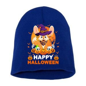 Boo Ghost Scary Pumpkin Moon Witch Fennec Fox Halloween Gift Short Acrylic Beanie