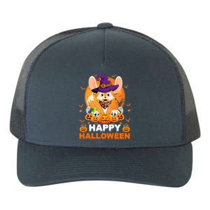 Boo Ghost Scary Pumpkin Moon Witch Fennec Fox Halloween Gift Yupoong Adult 5-Panel Trucker Hat